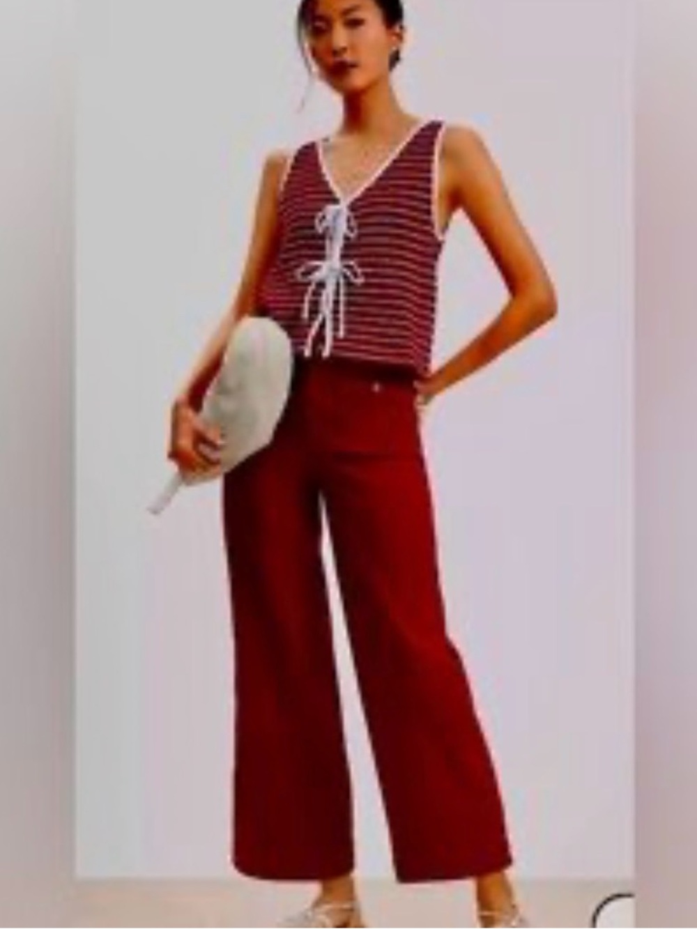 Loft Palmer Wide Leg Pants in Twill NWT - 4
